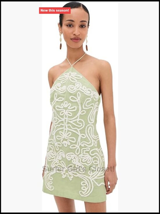 Dresses & Skirts - Halter Neck Mini Dress Sleeveless Bodycon Zip Closure Dry Clean Only